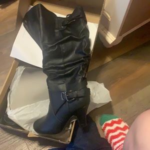 High heel knee boots